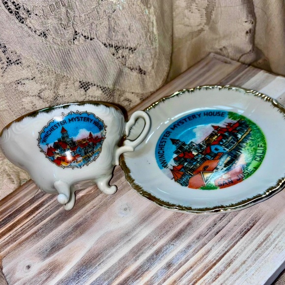 vtg Winchester Mystery House cup and saucer - Picture 2 of 7